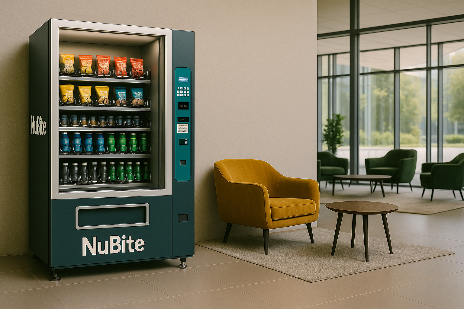 NuBite Automat im modernen Foyer